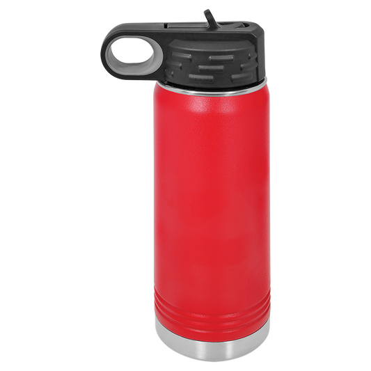 32 oz Polar Camel Water Bottle - Custom Name and Logo - Red